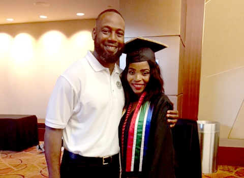 Shawn Bryant and Kamogelo Phahladira