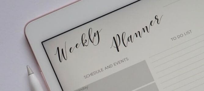Planner on iPad.