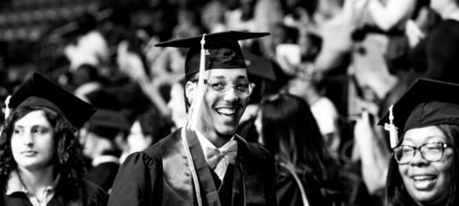 Graduates celebrating.