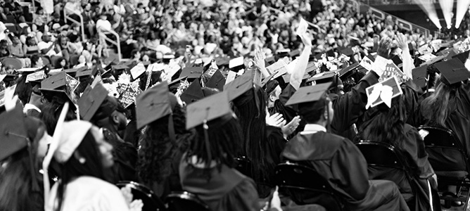 Black and image of graduates and crowd at Penn Foster’s 2024 Graduation ceremony. Black and image of graduates and crowd at Penn Foster’s 2024 Graduation ceremony.