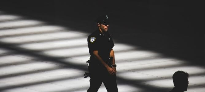 Police Officer walking Police Officer walking